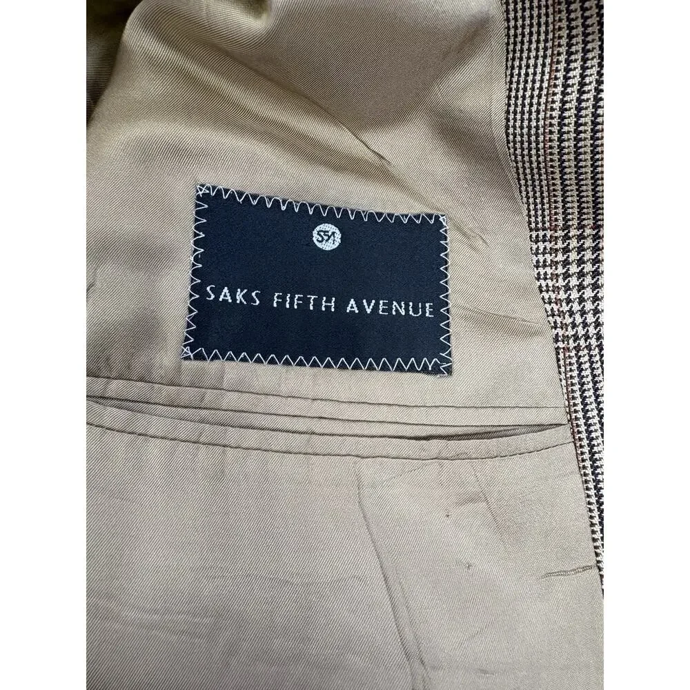 VTG Valentino Uomo Blazer 41RMen’s Silk Virgin Wool Blend Made In Italy Designer